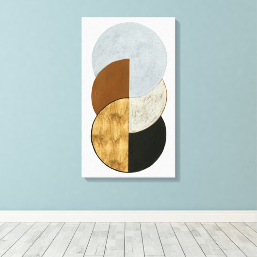 Gestapelde munten II Canvas Afdruk (Insitu (Houten vloer))