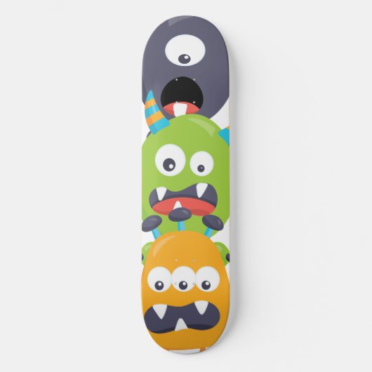 Gestapelde Oranje zwarte Kinderen Persoonlijk Skateboard (Voorkant)
