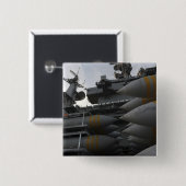 Gestapelde ordnantie klaar om te worden geladen vierkante button 5,1 cm (Voorkant /achterkant)