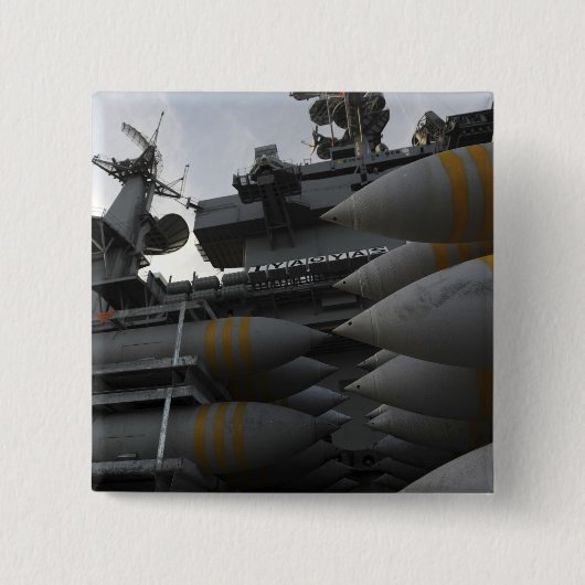 Gestapelde ordnantie klaar om te worden geladen vierkante button 5,1 cm (Voorkant)