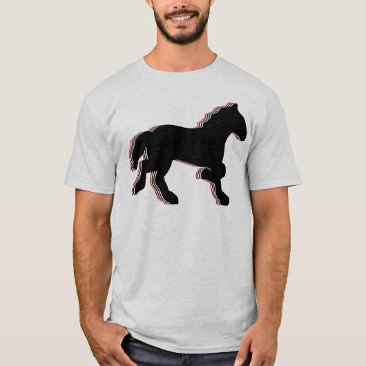 gestapelde paarden t-shirt (Voorkant)