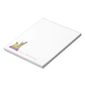 Gestapelde Paarse boeken Leraren Gepersonaliseerd  Notitieblok (Linkerzijde)