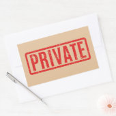 Gestapelde particuliere rechthoekige sticker (Envelop)