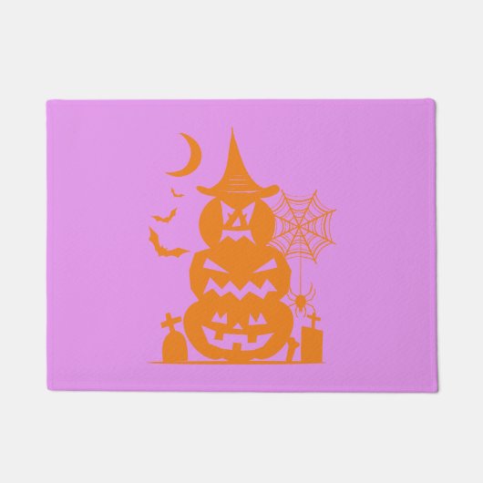 Gestapelde pomkins Halloween Deurmat (Voorkant)