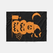 Gestapelde pomkins Halloween Fleece Deken (Voorkant (Horizontaal))