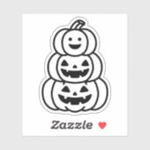 Gestapelde pompoendoodle sticker (Vel)