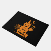 Gestapelde Pompoenen Halloween Deurmat (Schuin)