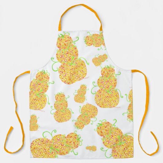 Gestapelde pompoenen Herfst Apron Schort (Voorkant)