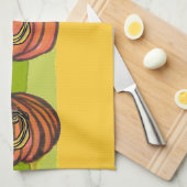 Gestapelde pompoenen keukenhanddoek BOO (Quarter Fold)