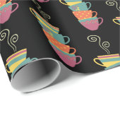 Gestapelde porseleinen, thee, koffiestoom cadeaupapier (Rol Hoek)