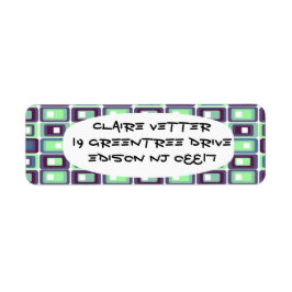 Gestapelde rechthoeken etiket