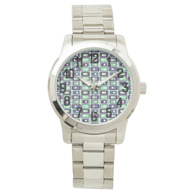Gestapelde rechthoeken horloge (Voorkant)