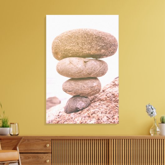 Gestapelde Rocks Canvas Afdruk (Insitu (Woonkamer))