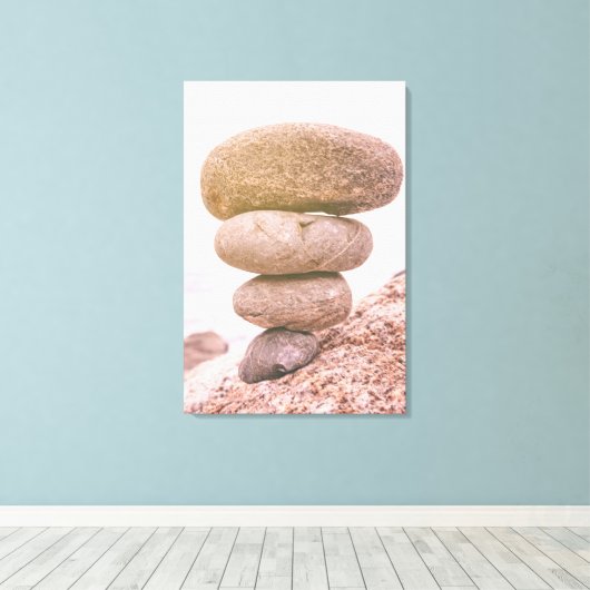 Gestapelde Rocks Canvas Afdruk (Insitu (Houten vloer))