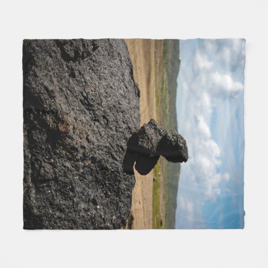 Gestapelde Rocks Fleece Deken (Voorkant (Horizontaal))