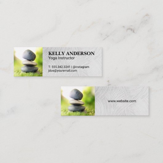 Gestapelde Rocks Mini Visitekaartje (Voorkant / Achterkant)