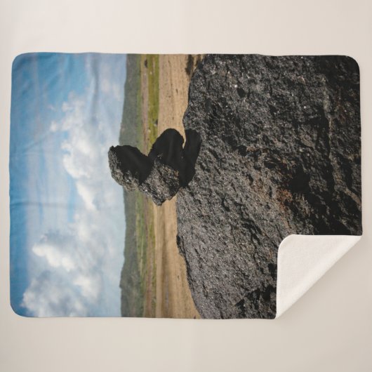 Gestapelde Rocks Sherpa Deken (Voorkant (horizontaal))