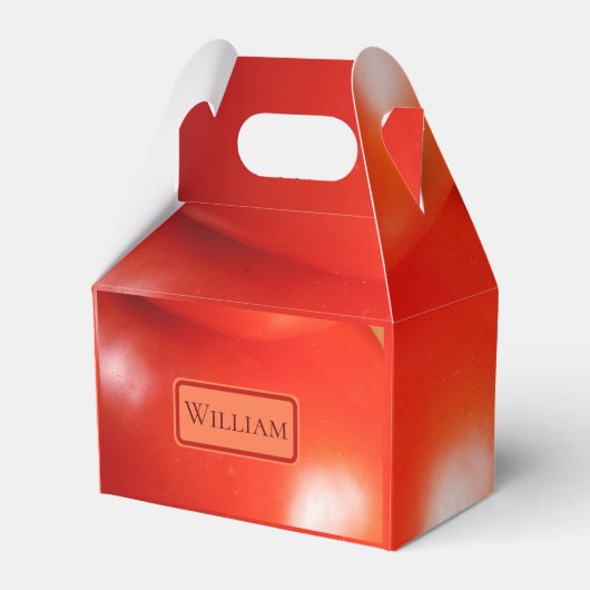 Gestapelde rode tomaten bedankdoosjes (Voorkant Zijde)