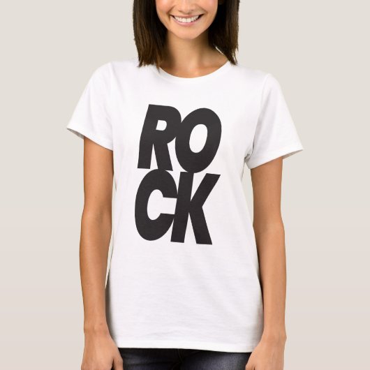 Gestapelde Rotstypografie T-shirt (Voorkant)