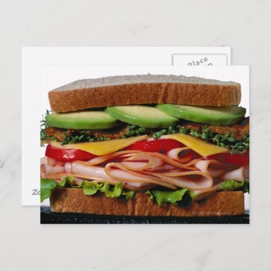 Gestapelde sandwich briefkaart (Voorkant / Achterkant)