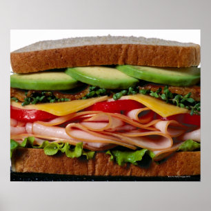 Gestapelde sandwich poster