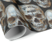 Gestapelde schedels Parijs Catacomben Gotische Hal Cadeaupapier (Rol Hoek)