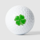 Gestapelde Sint Patrick's Day Shamrocks Golfballen (Voorkant)