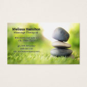 Gestapelde Stenen in Grass Visitekaartje (Voorkant)