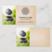 Gestapelde stenen | Zen | Yoga Mandala Patroon Visitekaartje (Voorkant / Achterkant)