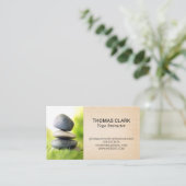 Gestapelde stenen | Zen | Yoga Visitekaartje (Staand voorkant)