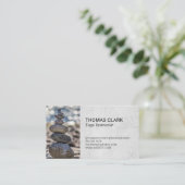 Gestapelde stenen | Zen | Yoga Visitekaartje (Staand voorkant)