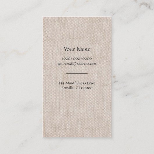 Gestapelde Stones Holistic Wellness and Healing Ar Visitekaartje (Achterkant)