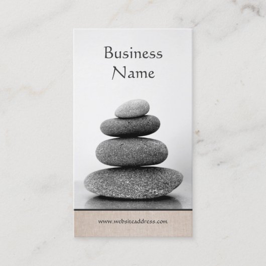 Gestapelde Stones Holistic Wellness and Healing Ar Visitekaartje (Voorkant)