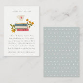 Gestapelde stripboeken voor Baby shower Informatiekaartje (Voorkant / Achterkant)