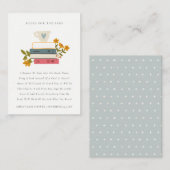 Gestapelde stripboeken voor Baby shower Informatiekaartje (Voorkant / Achterkant)