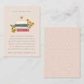 Gestapelde stripboeken voor Baby shower Informatiekaartje (Voorkant / Achterkant)