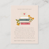 Gestapelde stripboeken voor Baby shower Informatiekaartje (Voorkant)