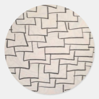 Gestapelde Tegels Ronde Sticker