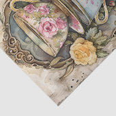 GESTAPELDE THEEKOPJES DECOUPAGE VLOEIPAPIER TISSUEPAPIER (Detail)