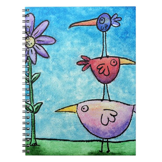 Gestapelde Vogels Notitieboek (Voorkant)