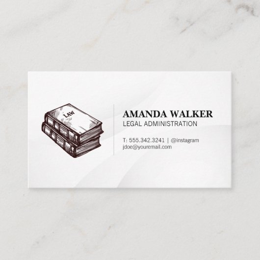 Gestapelde wetboeken | Strafrecht Visitekaartje (Voorkant)