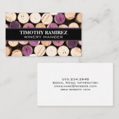 gestapelde wijnkurken visitekaartje (Voorkant / Achterkant)