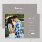 Gestapelde woordminimalistische opgeslagen datum (Voorkant / Achterkant)