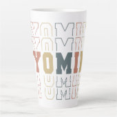 Gestapelde Wyoming woordkunst Latte Mok (Voorkant)