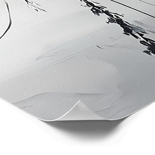 Gestapelde Zen Stones en Gentle Stream Art Poster (Hoek)