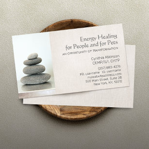 Gestapelde Zen Stones Holistic Health and Wellness Visitekaartje