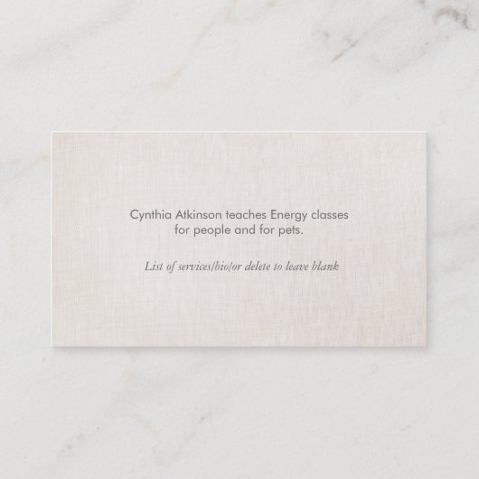 Gestapelde Zen Stones Holistic Health and Wellness Visitekaartje (Achterkant)