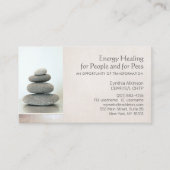 Gestapelde Zen Stones Holistic Health and Wellness Visitekaartje (Voorkant)