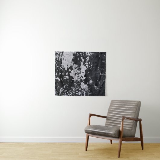 Gestapelde zwarte verf wandkleed (In Situ (horizontaal))