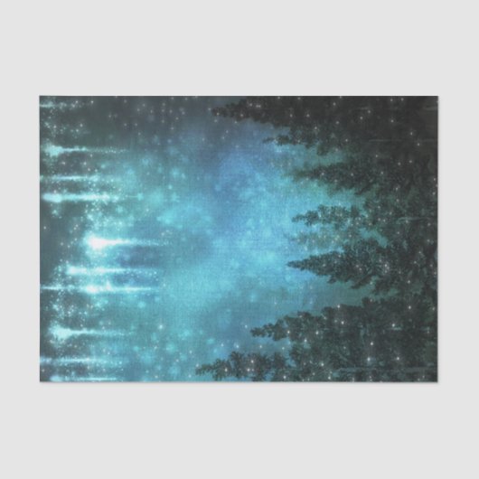 Gestarde lichten robuuste pijnbomen landelijke ver tissuepapier (Voorkant)